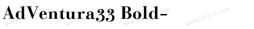 AdVentura33 Bold字体转换